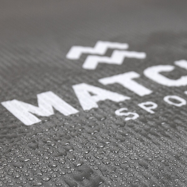 Fitness mat close up water resistence